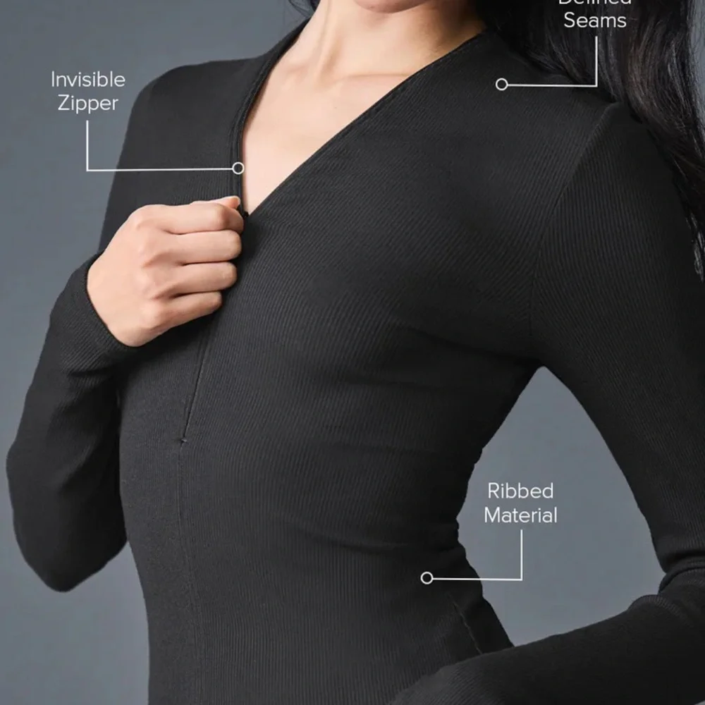 ALO Yoga Ribbed Mesmerize Long Sleeve Black Size S - Picture 6 of 6